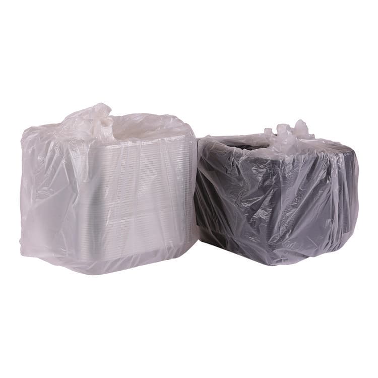 ECO-PRODUCTS,INC. 100% Recycled Content 9" Premium Take Out Containers, 42 oz, 9 x 8.8 x 1.6, Black/Clear, Plastic, 50/Pack, 3 Packs/Carton (ECOEPPTOR9) thumbnail 2