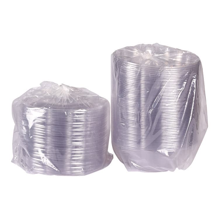 ECO-PRODUCTS,INC. Salad Bowls with Lids, Squat, 64 oz, 9.5" Diameter x 3.2" h, Clear, Plastic, 150/Carton (ECOEPSBS64) thumbnail 4