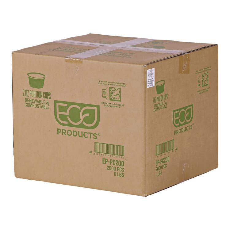 ECO-PRODUCTS,INC. Renewable and Compostable Portion Cups, 2 oz, Plastic, Clear, 100/Pack, 20 Packs/Carton (ECOEPPC200) thumbnail 4