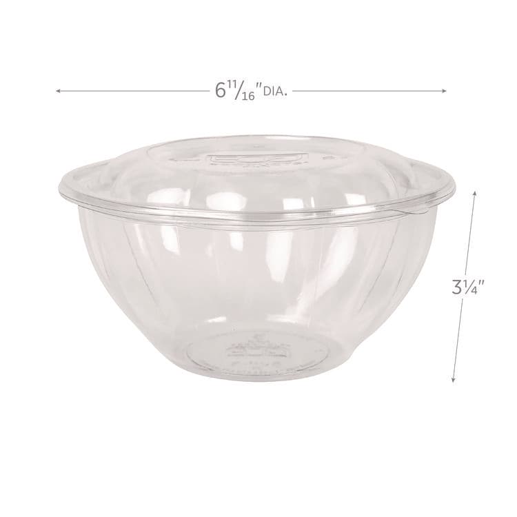 ECO-PRODUCTS,INC. Renewable and Compostable Salad Bowls with Lids, 32 oz, Clear, Plastic, 50/Pack, 3 Packs/Carton (ECOEPSB32) thumbnail 3