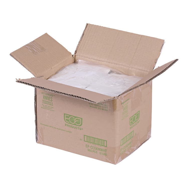 ECO-PRODUCTS,INC. Cutlery for Cutlerease Dispensing System, Knife, Plastic, White, 960/Carton (ECOEPCE6KNWHT) thumbnail 4