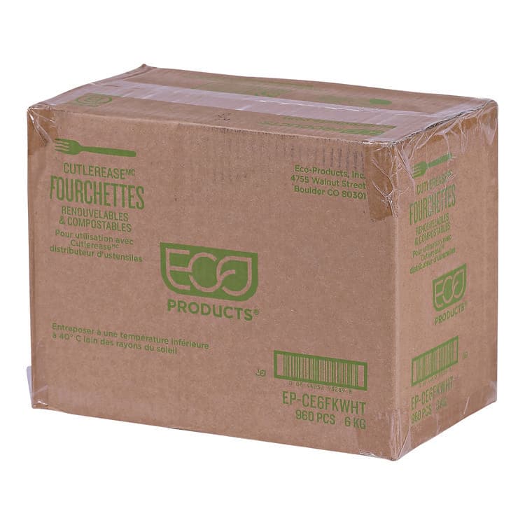 ECO-PRODUCTS,INC. Cutlery for Cutlerease Dispensing System, Fork, Plastic, White, 960/Carton (ECOEPCE6FKWHT) thumbnail 4