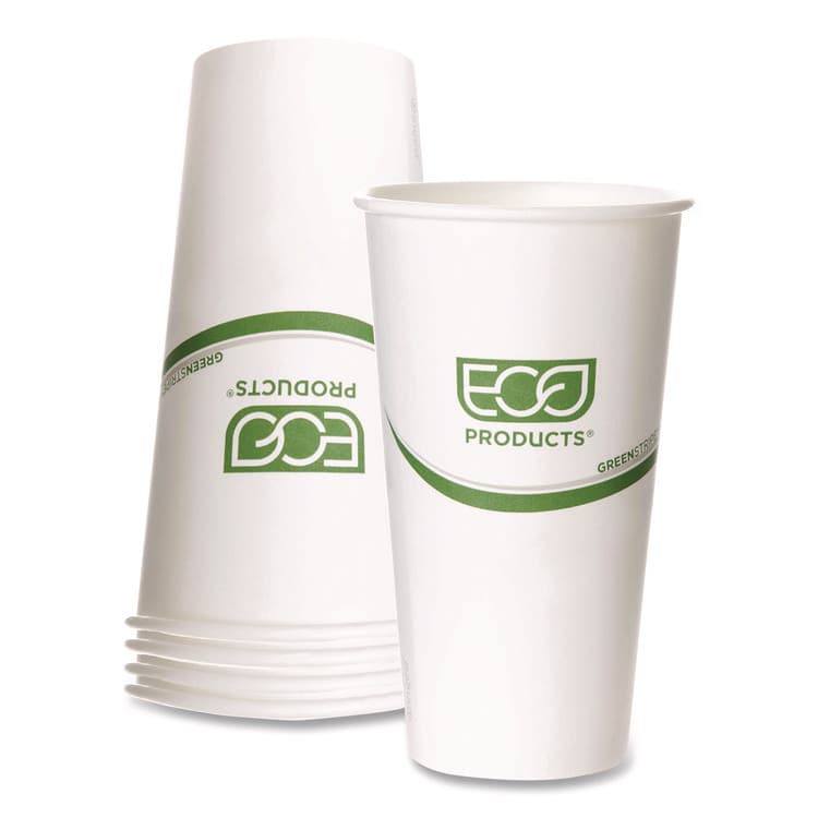 ECO-PRODUCTS,INC. GreenStripe Hot Cups, 20 oz, Paper, White, 50/Pack, 20 Packs/Carton (ECOEPBHC20GS) thumbnail 3