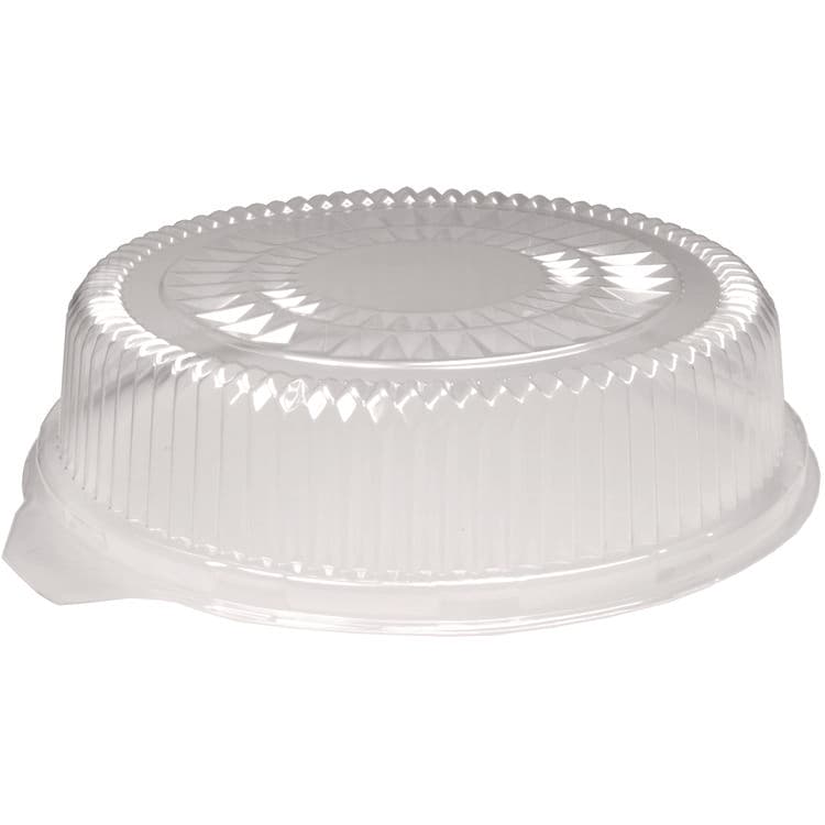 HFA Plastic Dome Lids, Embossed, Fits 4012/4013, 12" Diameter, Clear, 25/Carton (HFA4012DL)