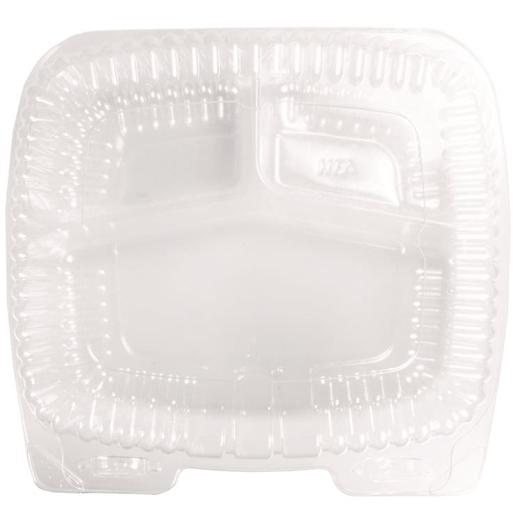 HFA Handi-Lock Three-Compartment Food Container, 8 x 3 x 8.87, Clear, Plastic, 250/Carton (HFA6093S250)