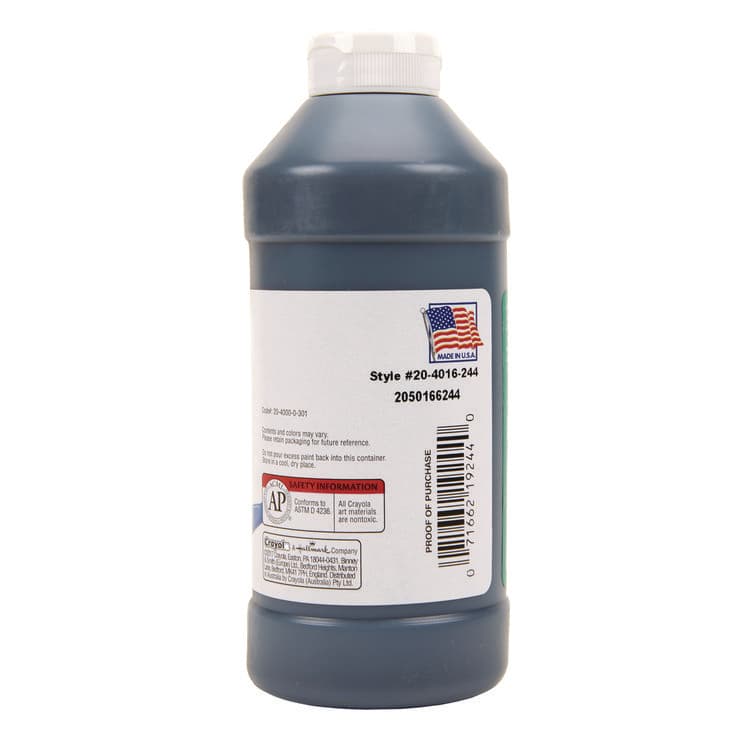 BINNEY & SMITH / CRAYOLA Portfolio Series Acrylic Paint, Ivory Black, 16 oz Bottle (CYO204016244) thumbnail 2