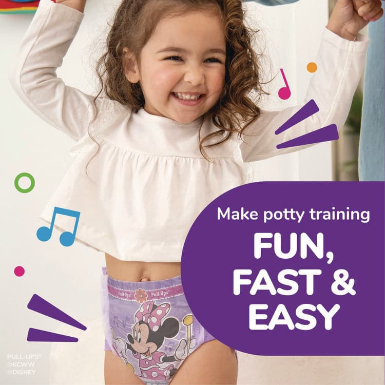 KIMBERLY CLARK Pull-Ups Learning Designs Potty Training Pants for Girls, Size 2T-3T, 16 lbs to 34 lbs, 94/Carton (KCM45268) thumbnail 2