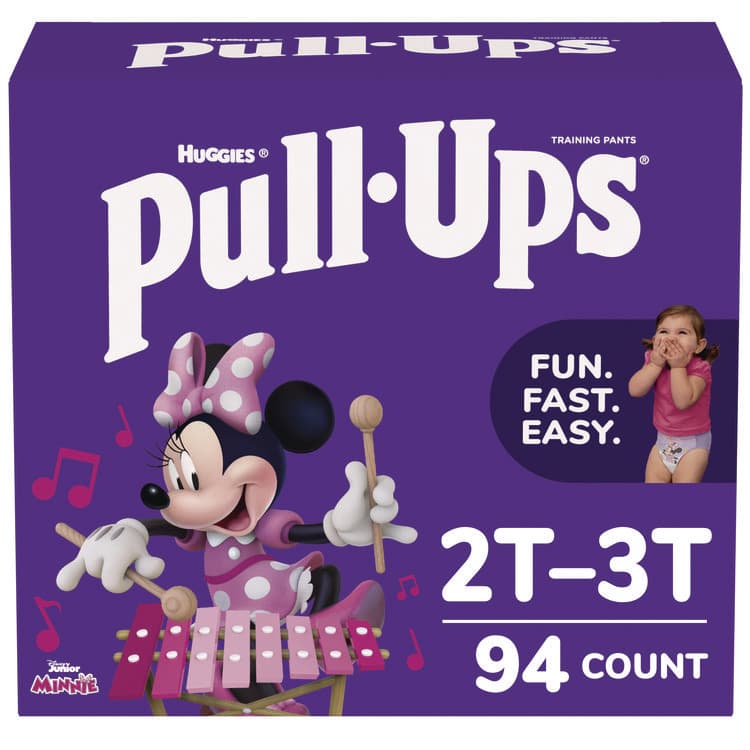 KIMBERLY CLARK Pull-Ups Learning Designs Potty Training Pants for Girls, Size 2T-3T, 16 lbs to 34 lbs, 94/Carton (KCM45268)