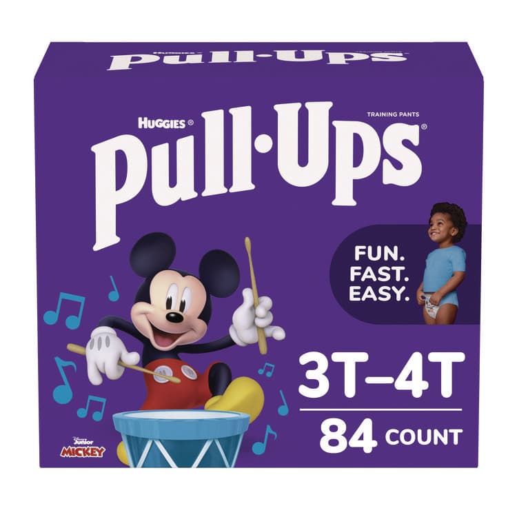 KIMBERLY CLARK Pull-Ups Learning Designs Potty Training Pants for Boys, Size 5, 3T-4T, 32 lbs to 40 lbs, 84/Carton (KCM45271)