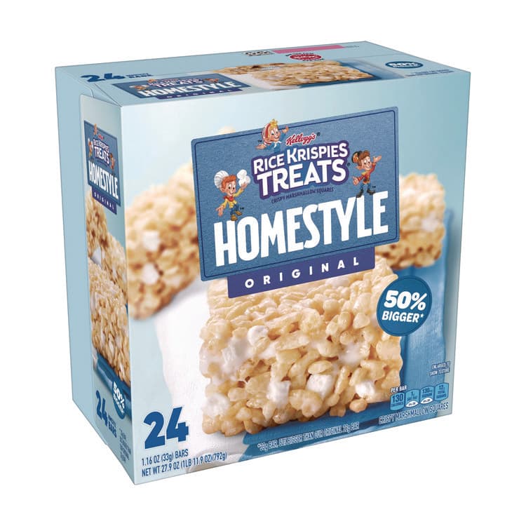 KELLOGG'S Rice Krispies Treats Homestyle Original Cereal Bar, 1.16 Bar, 24/Box (KEBKEE27140) thumbnail 2