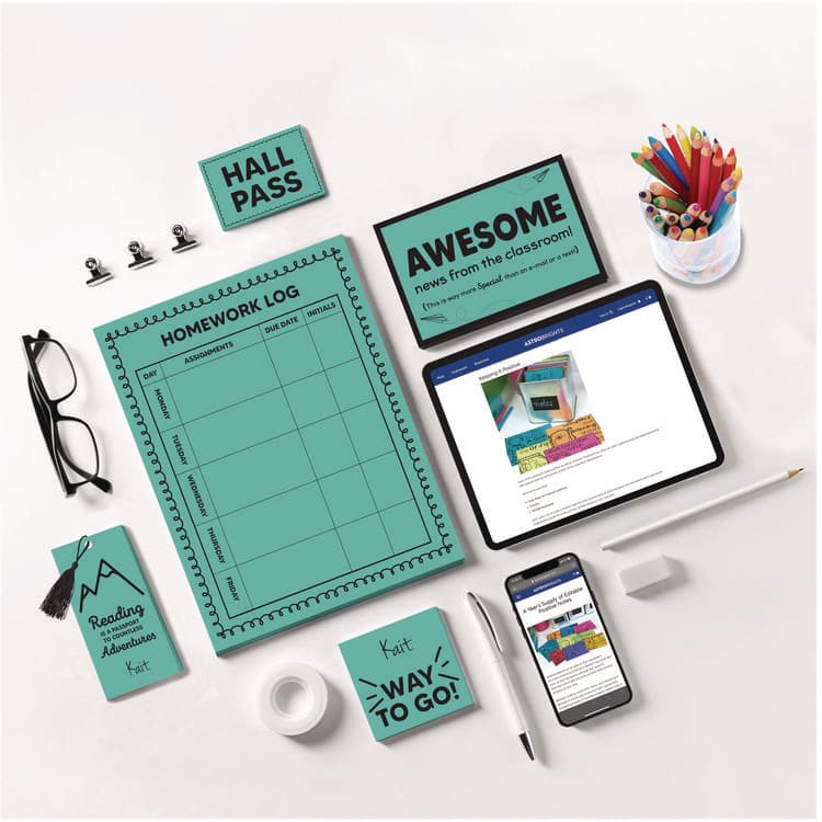 NEENAH PAPER Color Cardstock -"Punchy Pastels" Assortment, 65 lb Cover Weight, 8.5 x 11, Breezy Blue, 100/Pack (WAU91784) thumbnail 4