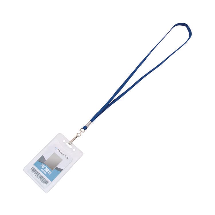 ADVANTUS CORPORATION Deluxe Lanyard with J-Hook, Blue, 36" Long, 100/Pack (AVT97129) thumbnail 3