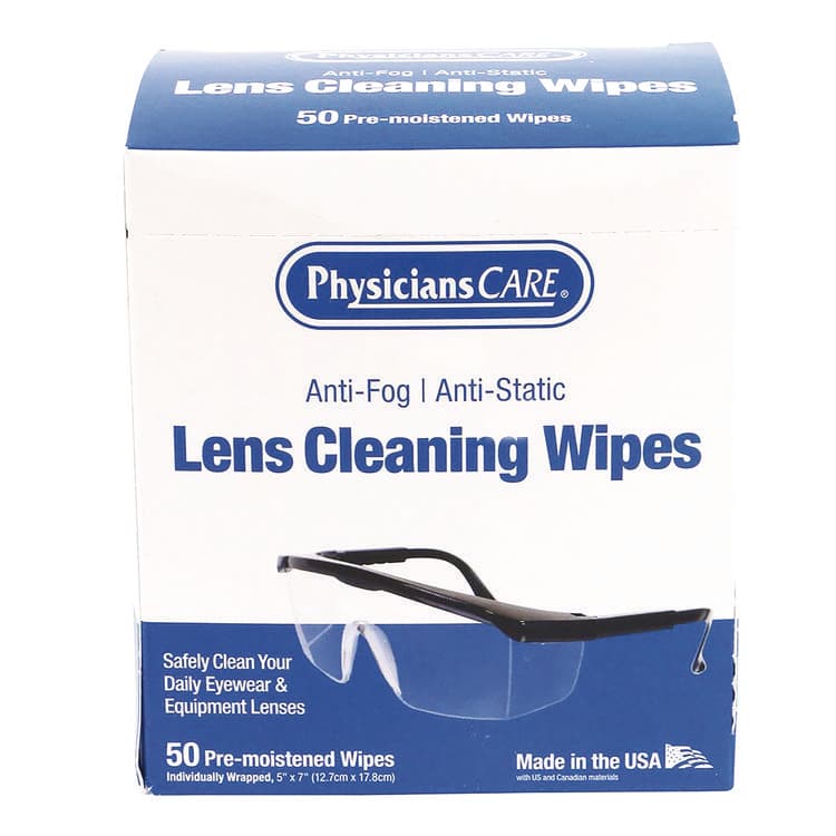 ACME UNITED CORPORATION Lens Cleaning Wipe, 5 x 7, 50/Box (PHY91294)