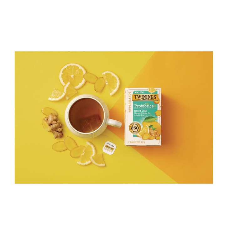 TWININGS NORTH AMERICA Probiotics Lemon and Ginger Herbal Tea Bags, 0.05 oz, 18/Box (TWGTNA95223) thumbnail 3