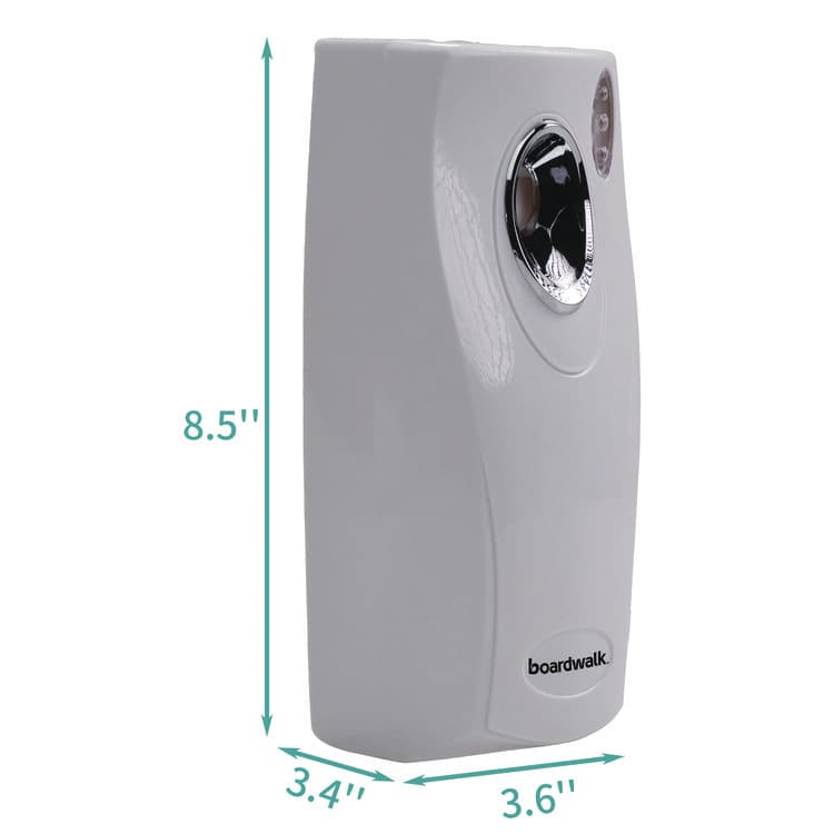 BOARDWALK Classic Metered Air Freshener Dispenser, 4" x 3" x 9.5", White (BWK908) thumbnail 2