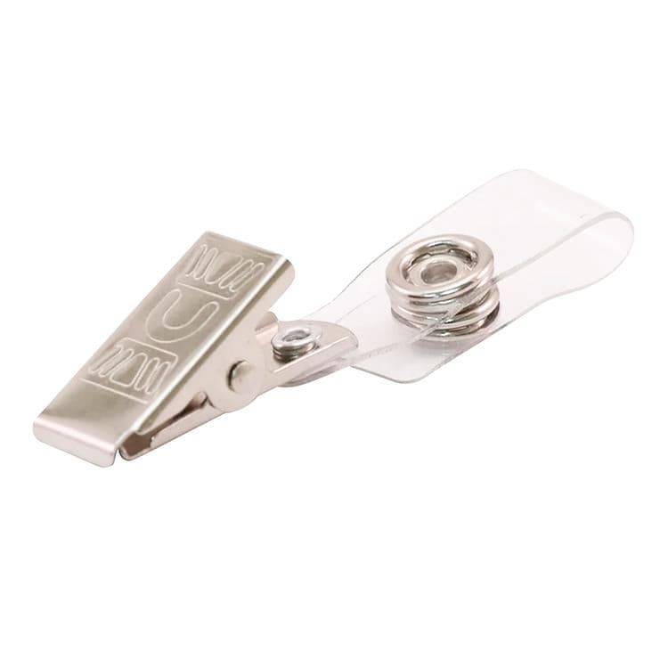 ADVANTUS CORPORATION Badge Straps with Clips, 0.38" x 2.75", Clear, 25/Pack (AVT97302)