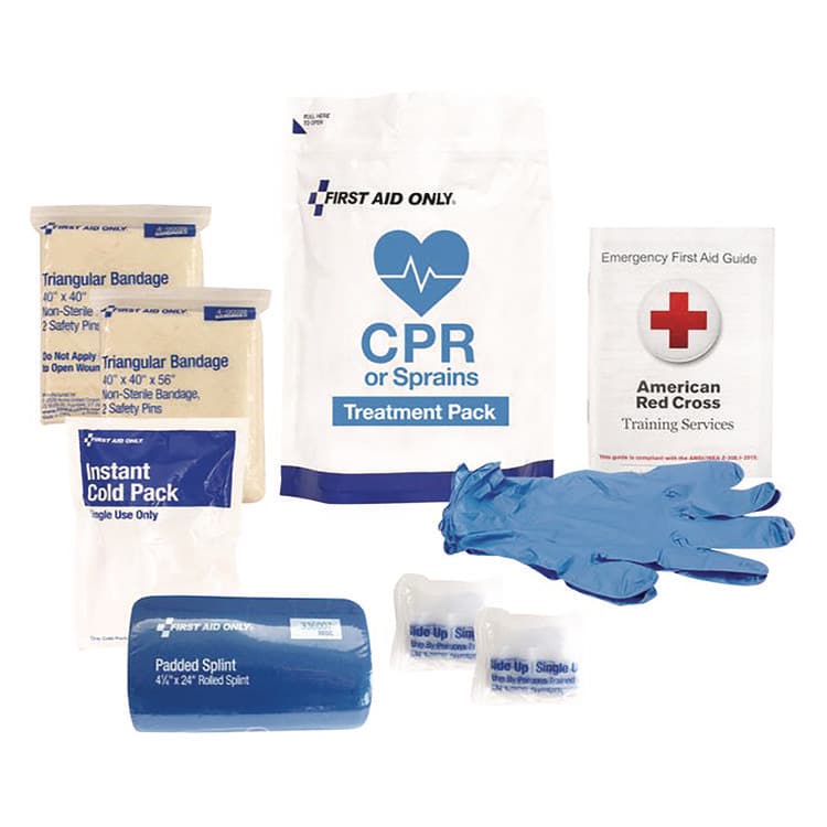 FIRST AID ONLY, . 9-Piece CPR and Sprains Treatment Pack, Resealable Plastic Bag (FAO91165) thumbnail 2