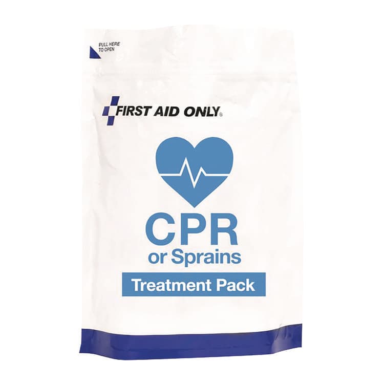 FIRST AID ONLY, . 9-Piece CPR and Sprains Treatment Pack, Resealable Plastic Bag (FAO91165)