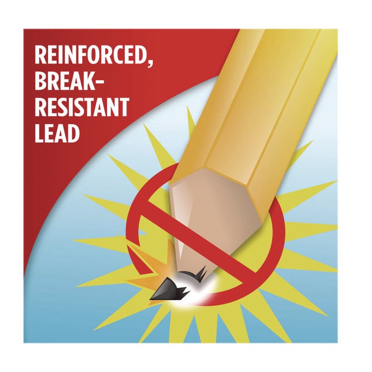 SANFORD EverStrong #2 Pre-Sharpened Woodcase Pencils, HB (#2), Black Lead, Yellow Barrel, 72/Box (PAP2154955) thumbnail 2