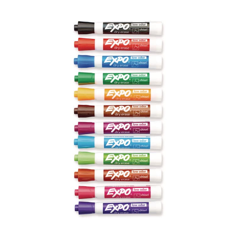 SANFORD Low-Odor Dry-Erase Marker, Broad Chisel Tip, Assorted Colors, 12/Box (SAN81043A) thumbnail 2
