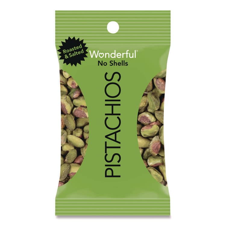 THE WONDERFUL COMPANY, LLC No Shells Roasted and Salted Pistachios Variety Pack, Assorted Flavors, 0.75 oz Bag, 24/Carton (WONPAR70086) thumbnail 4