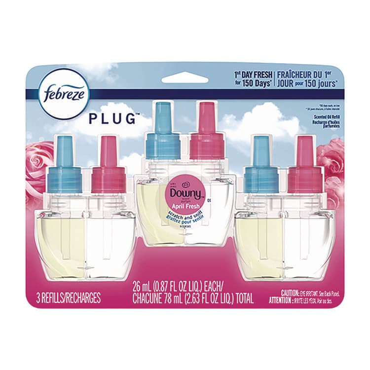 PROCTER & GAMBLE PLUG Air Freshener Refills, Downy April Fresh, 0.87 oz (PGC52369)