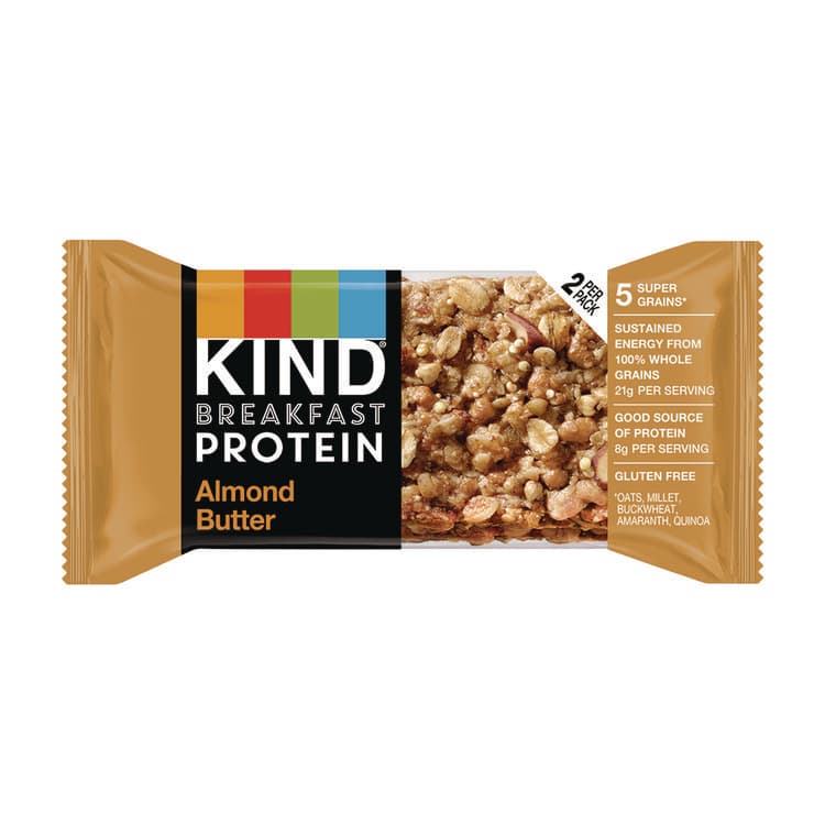 KIND LLC Breakfast Protein Bars, Almond Butter, 1.76 oz Two-Bar Packs, 6/Box (KNDPHW41935) thumbnail 2