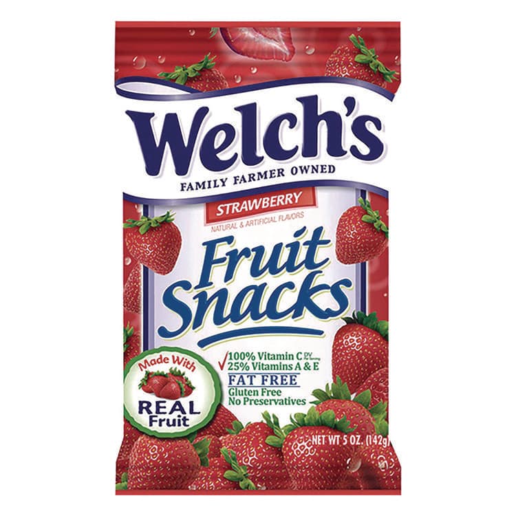 DR PEPPER SNAPPLE GROUP, . Fruit Snacks, Strawberry, 5 oz Pouch, 12/Box (WELPIM05096)