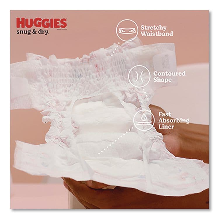KIMBERLY CLARK Snug and Dry Diapers, Size 5, 27+ lbs, 136/Carton (KCM56458) thumbnail 2