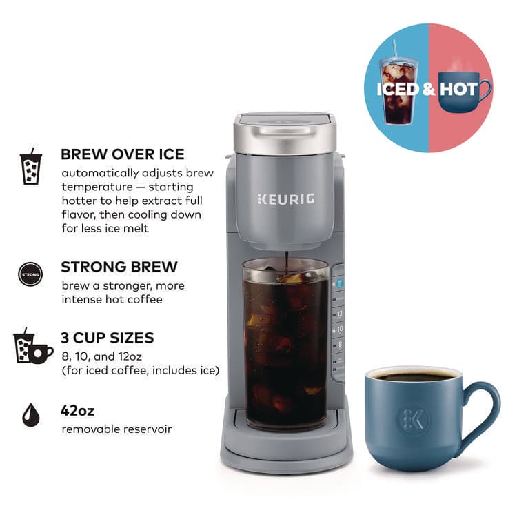 KEURIG DR PEPPER K-Iced Single Serve Coffee Maker, Arctic Gray (KEU5000371871) thumbnail 3