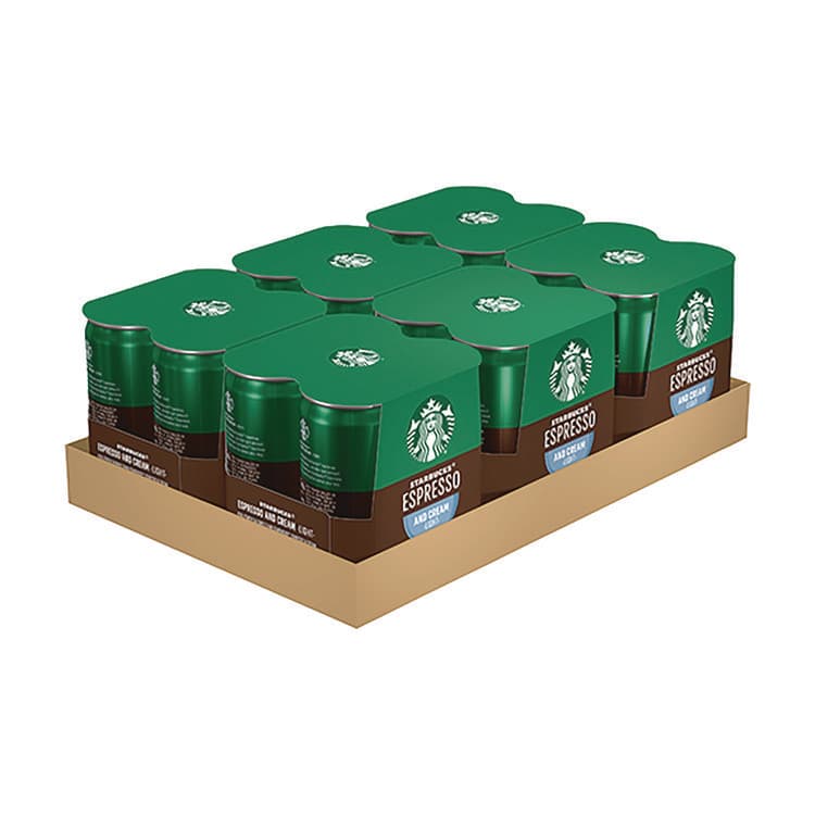 STARBUCKS COFFEE COMPANY Cold Brew Coffee, Espresso and Cream Light, 6.5 oz Can, 24/Carton (SBKPEP04517) thumbnail 2