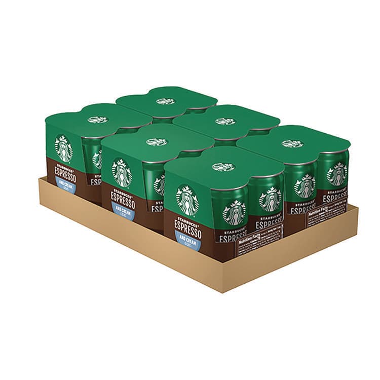 STARBUCKS COFFEE COMPANY Cold Brew Coffee, Espresso and Cream Light, 6.5 oz Can, 24/Carton (SBKPEP04517)