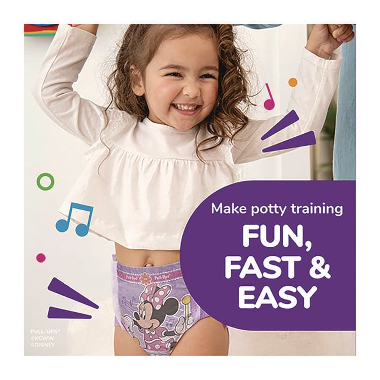 KIMBERLY CLARK Learning Designs Potty Training Pants for Girls, Size 5, 3T-4T, 32 lbs to 40 lbs, 84/Carton (KCM45269) thumbnail 2
