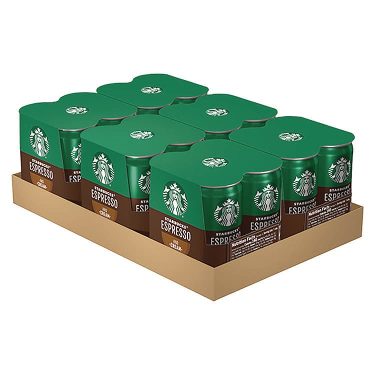 STARBUCKS COFFEE COMPANY Cold Brew Coffee, Doubleshot Espresso and Cream, 6.5 oz Can, 24/Carton (SBKPEP10451)