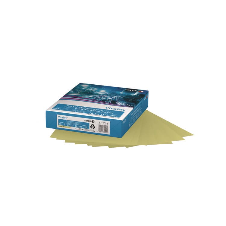 XEROX CORP. Multipurpose Pastel Colored Paper, 20 lb Bond Weight, 8.5 x 11, Yellow, 500/Ream (XER3R11053)