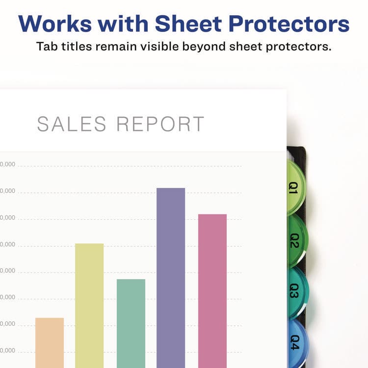AVERY PRODUCTS CORPORATION Insertable Style Edge Tab Plastic 1-Pocket Dividers, 8-Tab, 11.25 x 9.25, Translucent, 1 Set (AVE11293) thumbnail 2