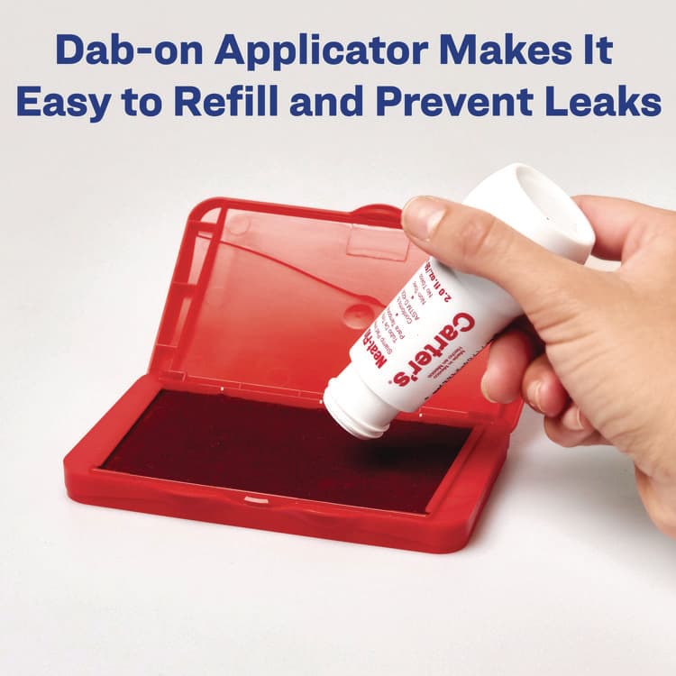 AVERY PRODUCTS CORPORATION Neat-Flo Stamp Pad Inker, 2 oz Bottle, Red (AVE21447EA) thumbnail 4