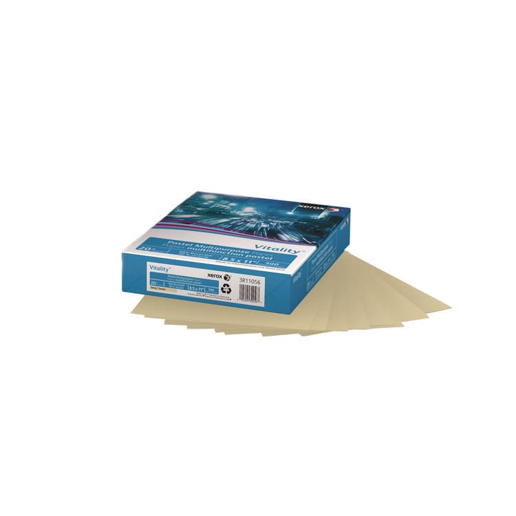 XEROX CORP. Multipurpose Pastel Colored Paper, 20 lb Bond Weight, 8.5 x 11, Ivory, 500/Ream (XER3R11056)