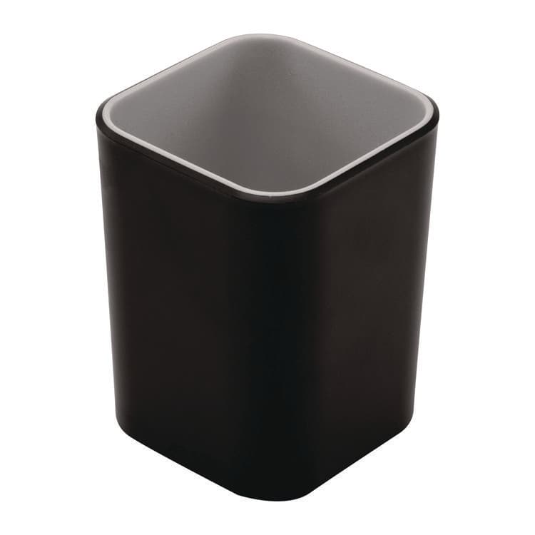 ADVANTUS CORPORATION Fusion Pencil Cup, Plastic, 2.99 x 2.99 x 3.96, Black/Gray (AVT37680) thumbnail 3