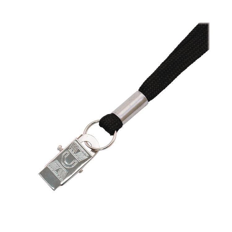 ADVANTUS CORPORATION Metal Flat Clip Lanyard, 36" Long, Black, 100/Pack (AVT97128) thumbnail 2