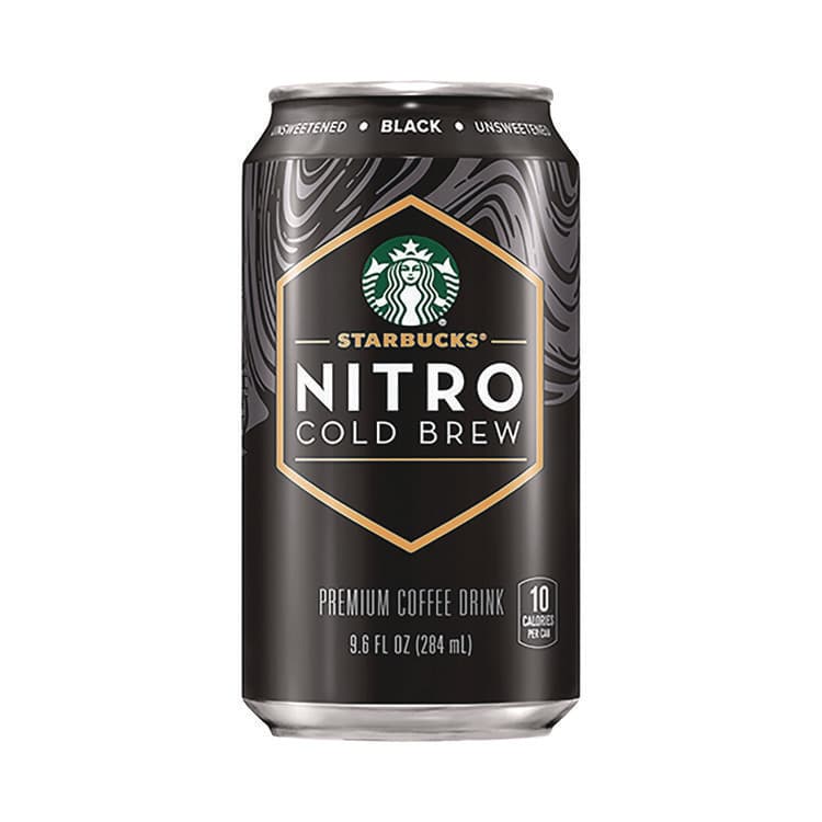 STARBUCKS COFFEE COMPANY Nitro Cold Brew Coffee, Black Unsweetened, 9.6 oz Can, 12/Carton (SBKPEP19286) thumbnail 2