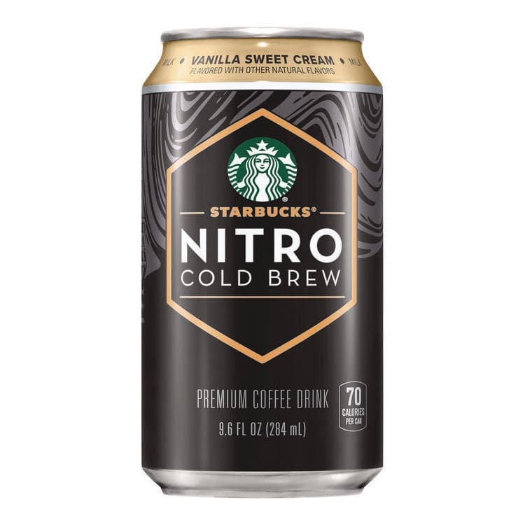 STARBUCKS COFFEE COMPANY Nitro Cold Brew Coffee, Vanilla Sweet Cream, 9.6 oz Can, 12/Carton (SBKPEP19290) thumbnail 2