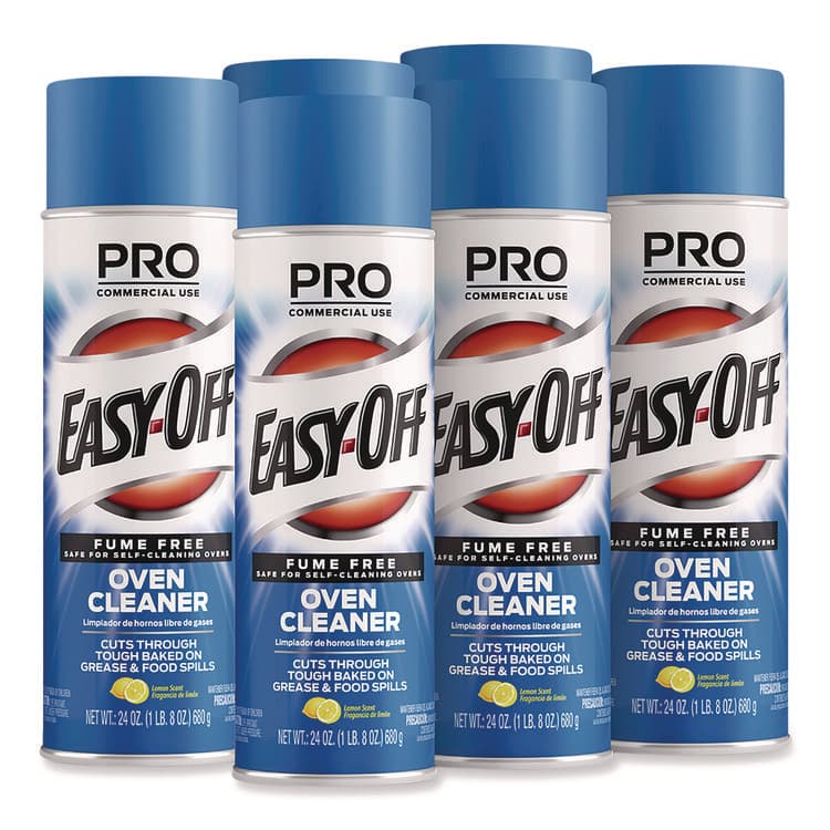 RECKITT BENCKISER Fume Free Max Oven Cleaner, Foam, Lemon, 24 oz Aerosol Spray, 6/Carton (RAC85260)