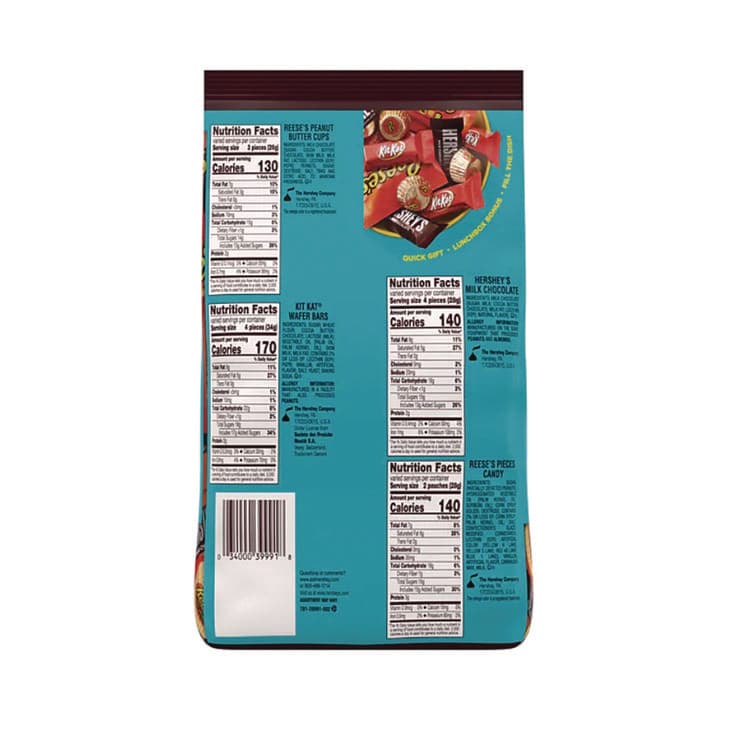 THE HERSHEY COMPANY Party Pack Miniatures Milk Chocolate Variety, Assorted, 33.38 oz Bag (HRS20243) thumbnail 2