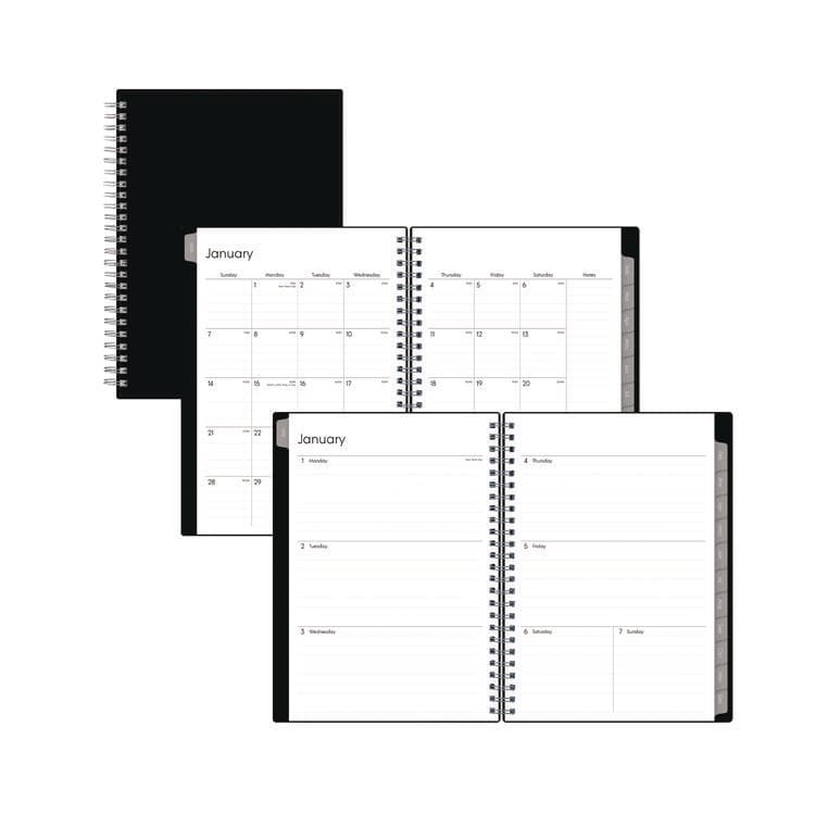 BLUE SKY Enterprise Weekly/Monthly Notes Planner, 8.63" x 5.88", Black Cover, 12-Month (Jan to Dec): 2026 (BLS131793)