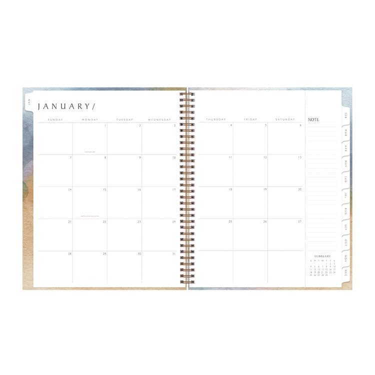 BLUE SKY One Tree Planted Andreo Weekly/Monthly Planner, Abstract Artwork, 11" x 8.5", Blue/Sand/Green Cover, 12-Month (Jan-Dec): 2026 (BLS137948) thumbnail 4