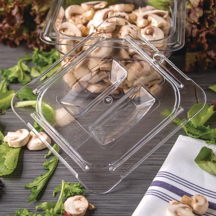CFS BRANDS StorPlus Polycarbonate Handled Universal Lid, 6.31 x 6.88 x 0.88, Clear, Plastic (CFS10310U07) thumbnail 4