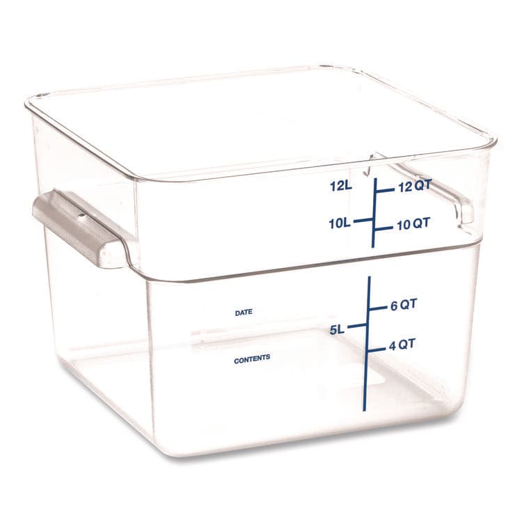 CFS BRANDS Squares Polycarbonate Food Storage Container, 12 qt, 11.13 x 11.13 x 8.25, Clear, Plastic (CFS1195407) thumbnail 3