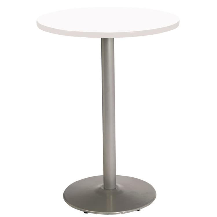 KFI STUDIOS Pedestal Bistro Table with Four Yellow Kool Series Barstools, Round, 36"Dia x 41h, Designer White (KFI811774037099) thumbnail 2