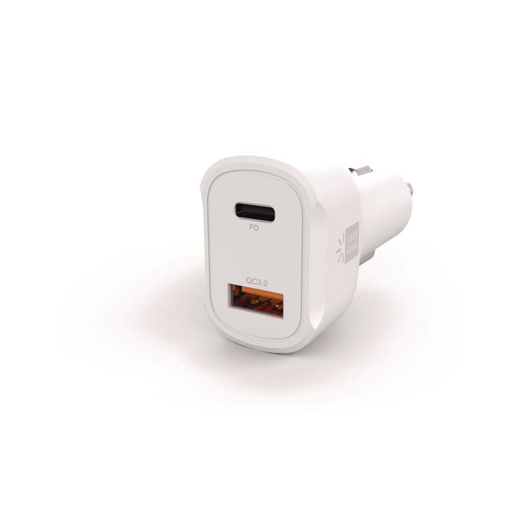 BYTECH PD Car Charger, 60 W, Two 2 A Ports, White (BTHCLPDV6105WT) thumbnail 3